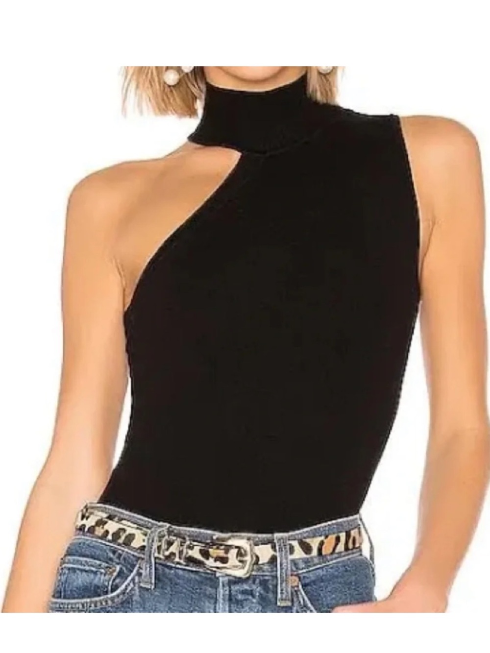 Superdown Luz knit top in black